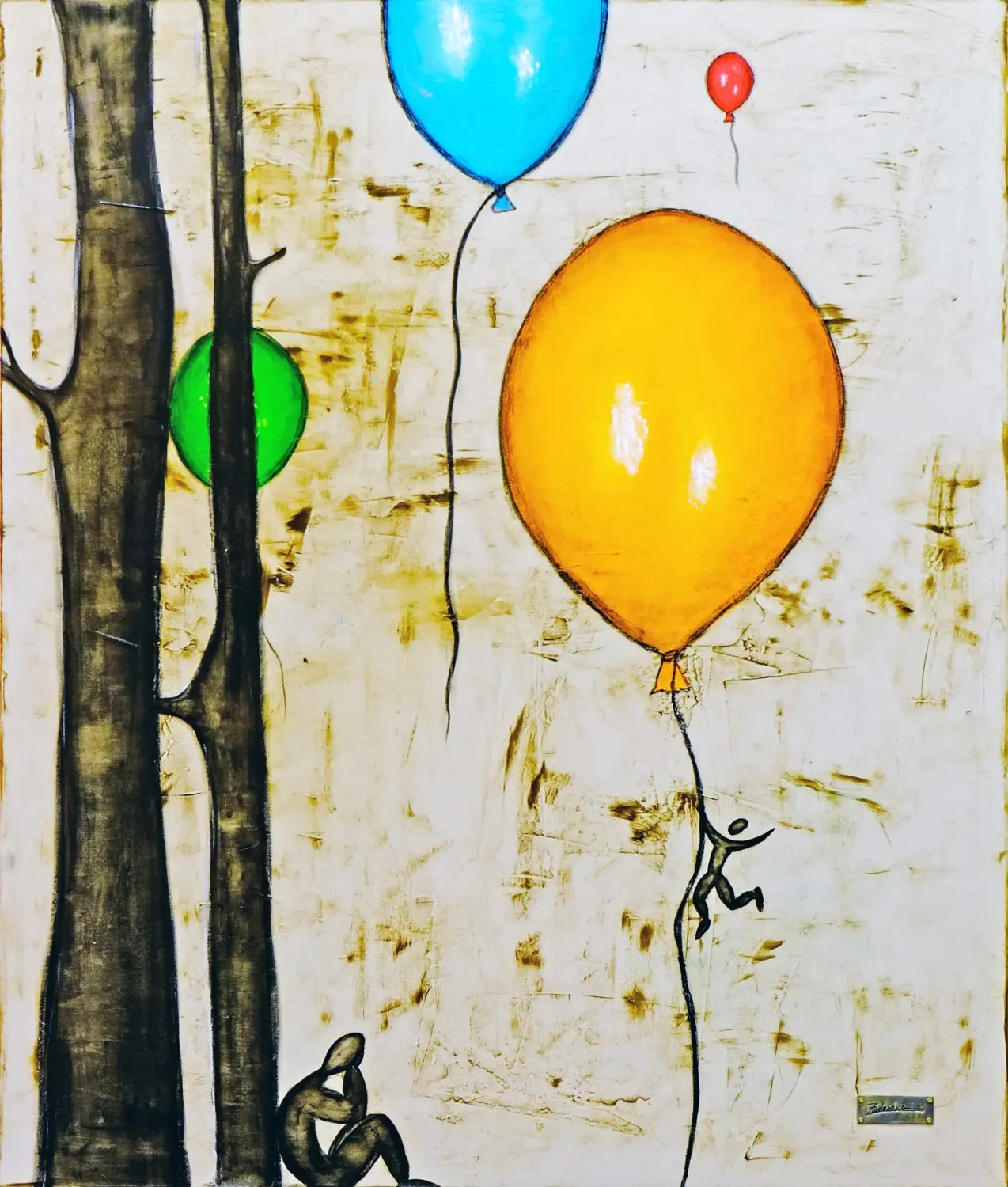 Zwego GmbH – Figuren, die mit Ballons und Bäumen interagieren